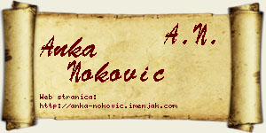 Anka Noković vizit kartica